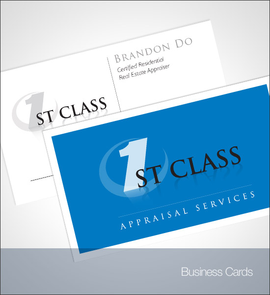 1st Class Appraisal Business Cards