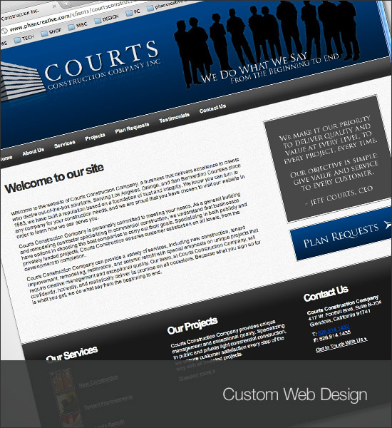 Courts Construction Inc Website