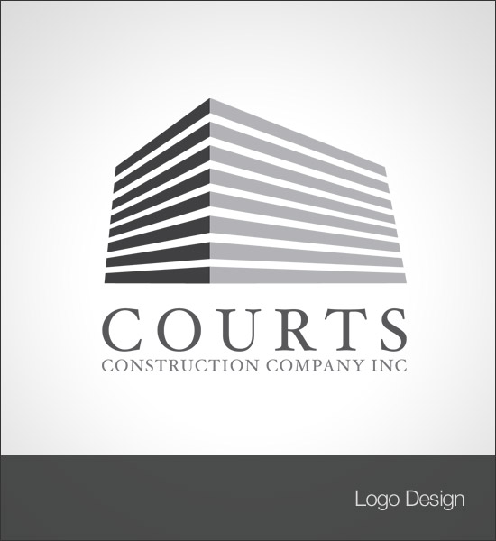 Courts Construction Inc Logo Design
